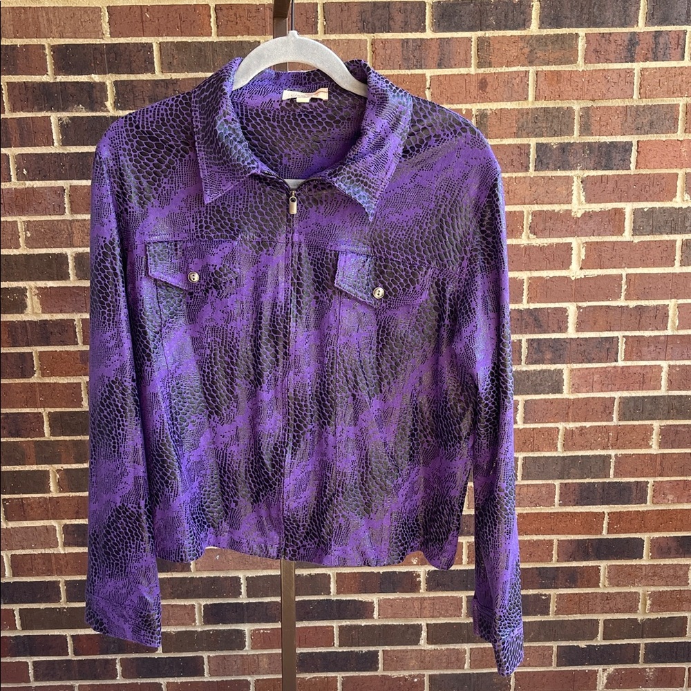 Choices Purple and Black Snakeskin Jacket